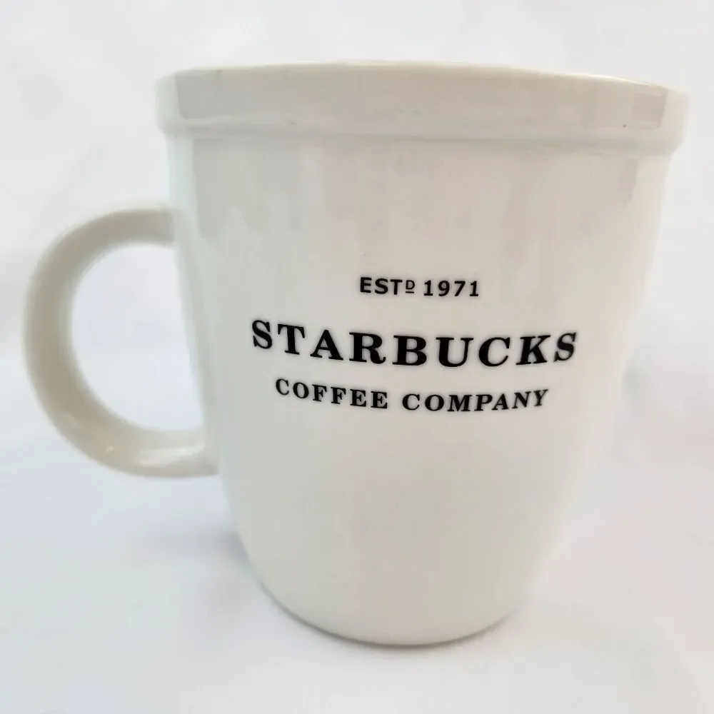☕️Starbucks 2007 Ivory Est 1971 Abbey Ceramic 16oz Mug